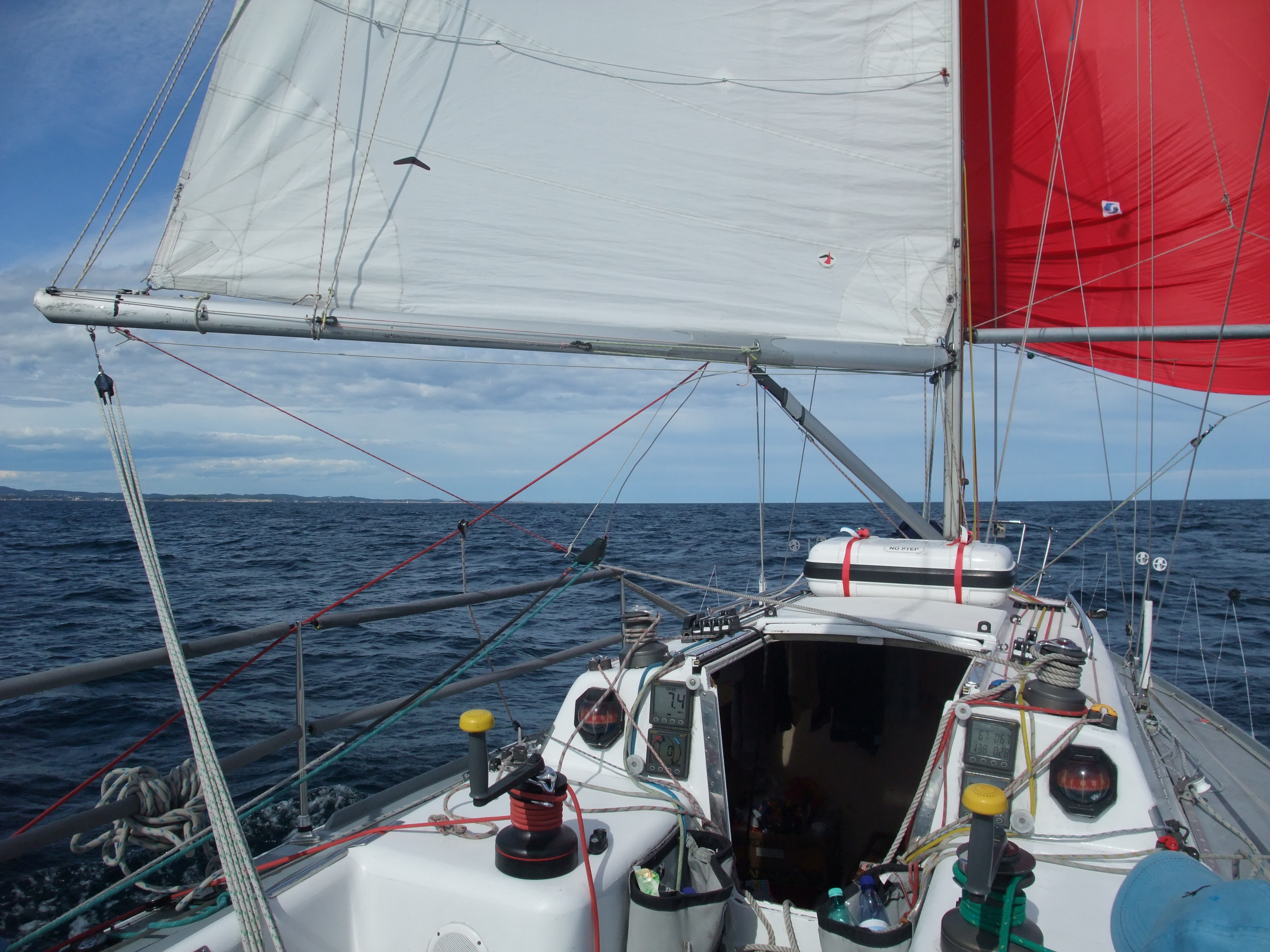 Jaffa onder spinnaker en met bulletalie.